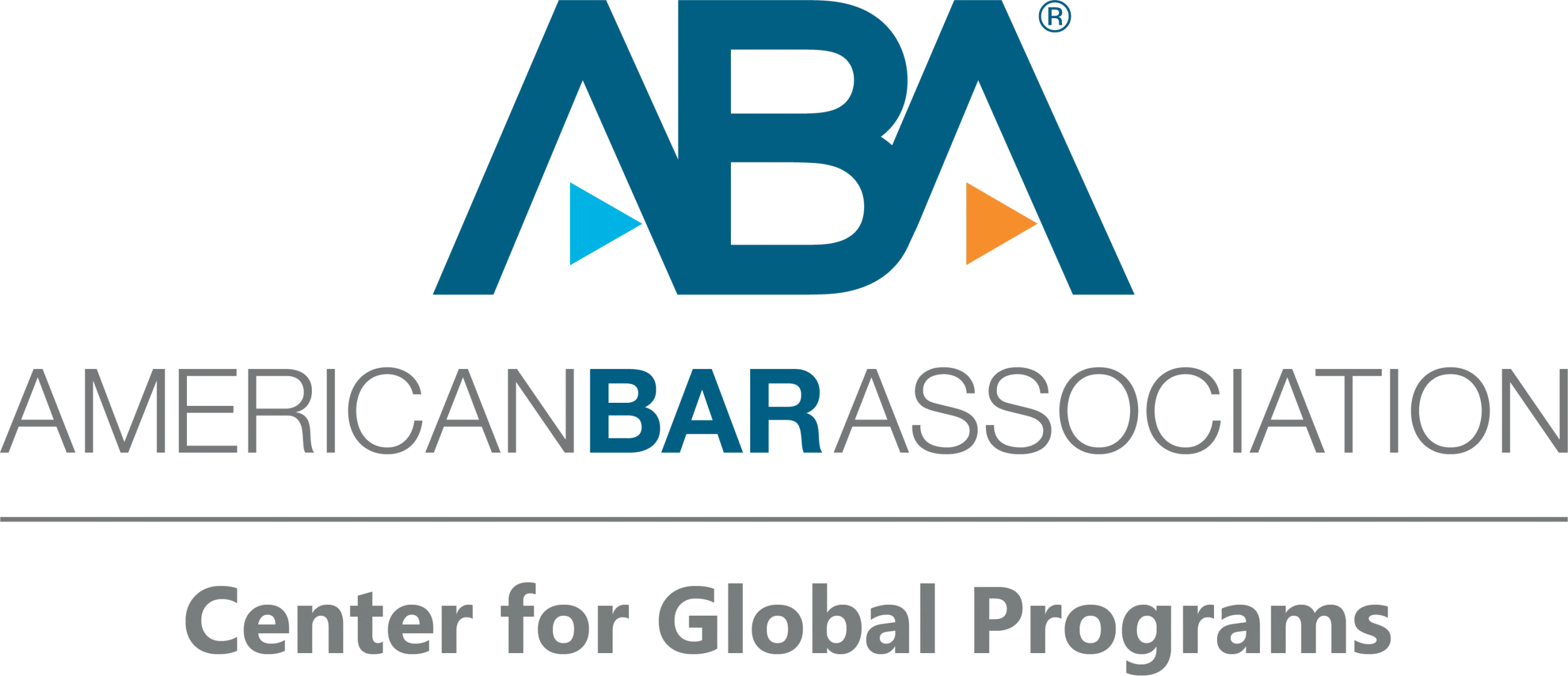 ABA written in blue text with American Bar Association and the Center for Global Programs written under it